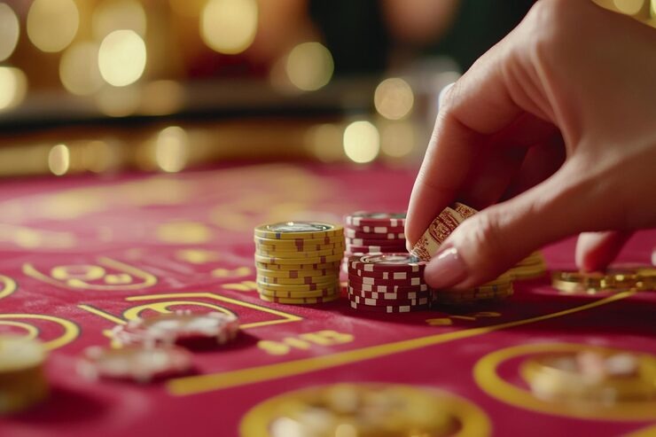 Live dealer spinning American Roulette wheel on slot freebet